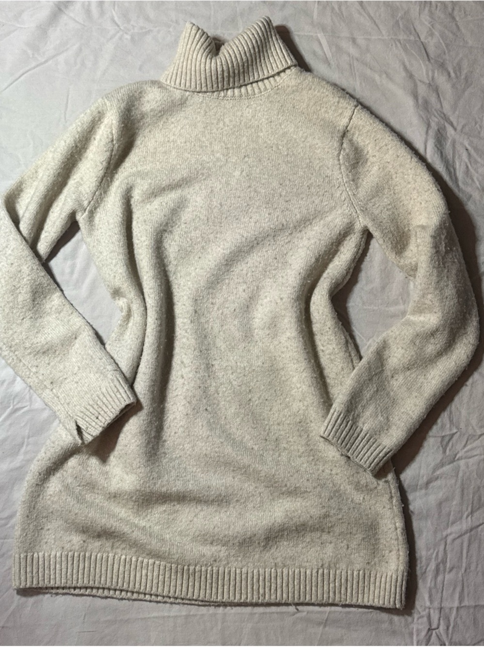 Zara Cream Turtleneck Sweater Dress